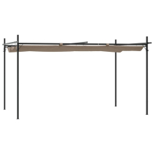 vidaXL Pergola mit Schiebedach Taupe 395x292x230 cm