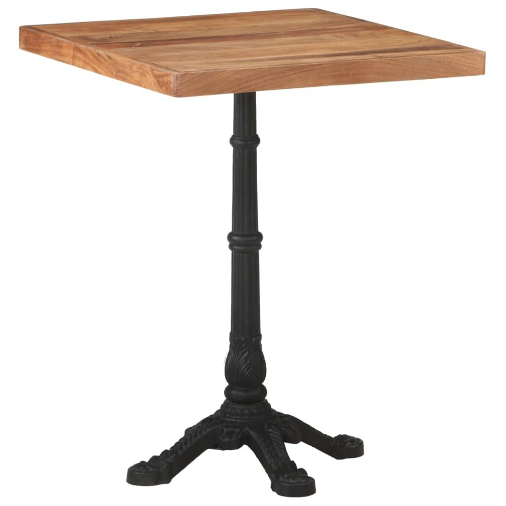 (solid acacia wood, square/4 legs) vidaXL Solid Acacia Wood Bistro Table Kitchen Bar Counter Desk Multi Models