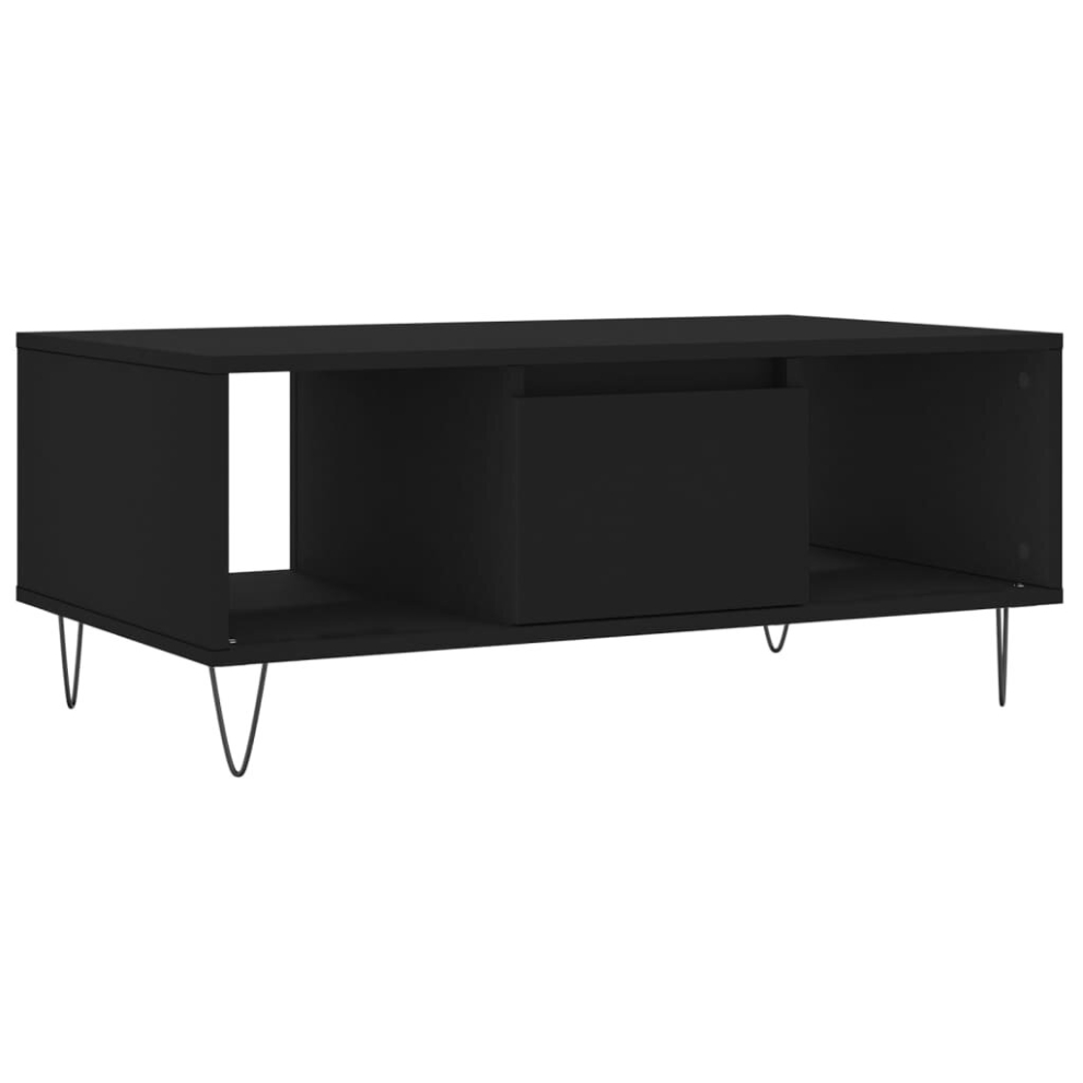 Vidaxl (Black) Coffee Table Side Table End Accent Telephone Sofa Table Engineered Wood