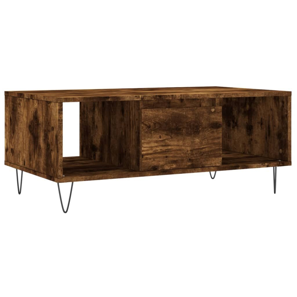 Vidaxl (Smoked Oak) Coffee Table Side Table End Accent Telephone Sofa Table Engineered Wood