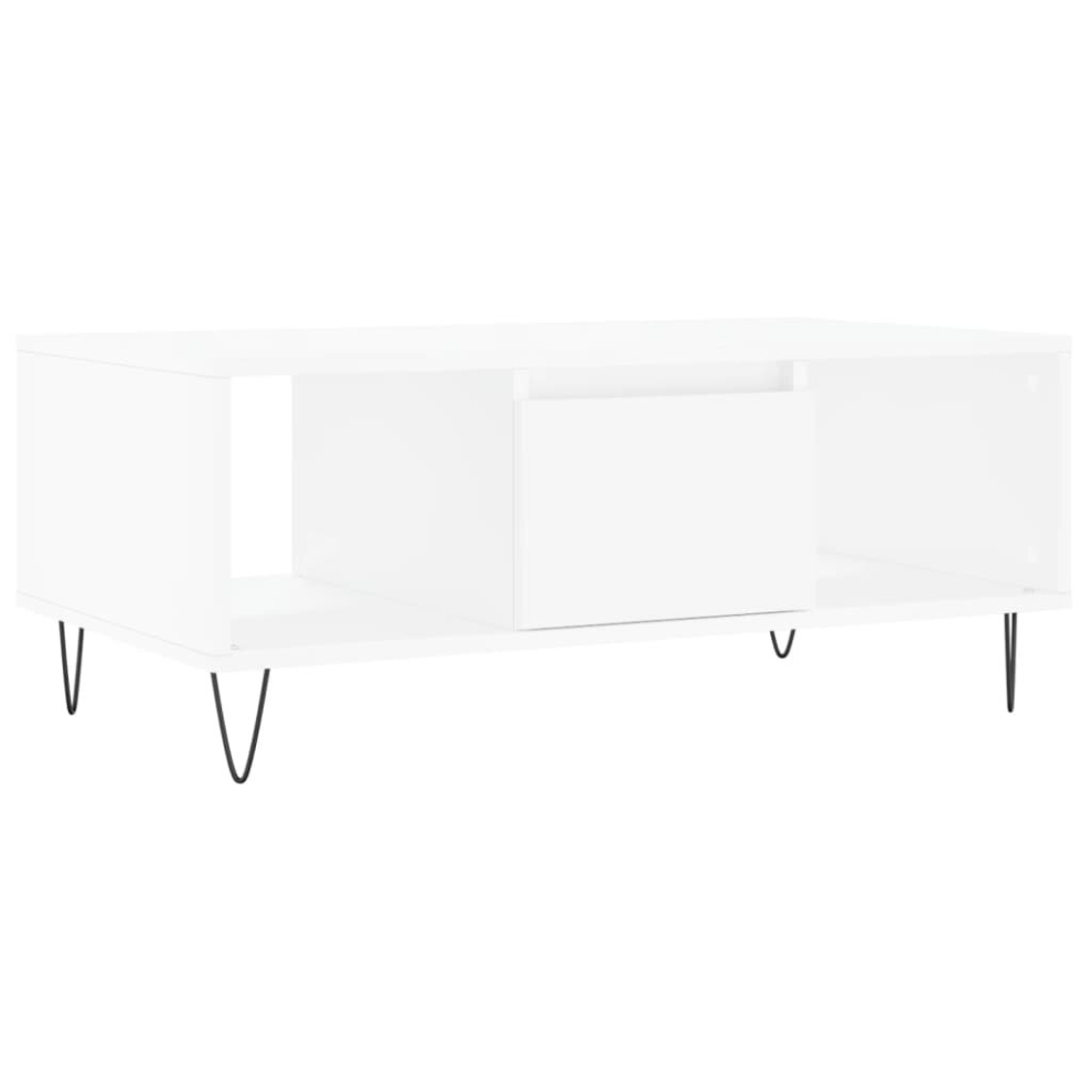 Vidaxl (White) Coffee Table Side Table End Accent Telephone Sofa Table Engineered Wood