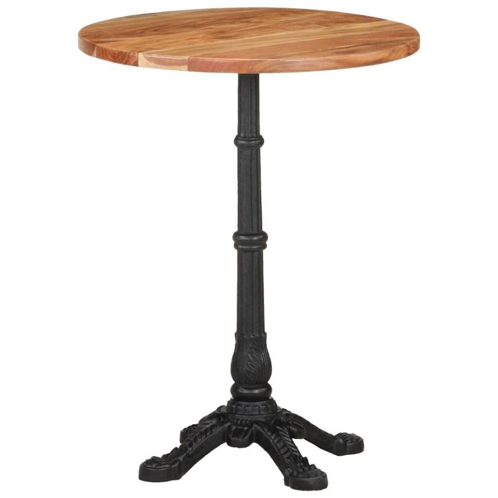 (solid acacia wood, round/4 legs) vidaXL Solid Acacia Wood Bistro Table Kitchen Bar Counter Desk Multi Models