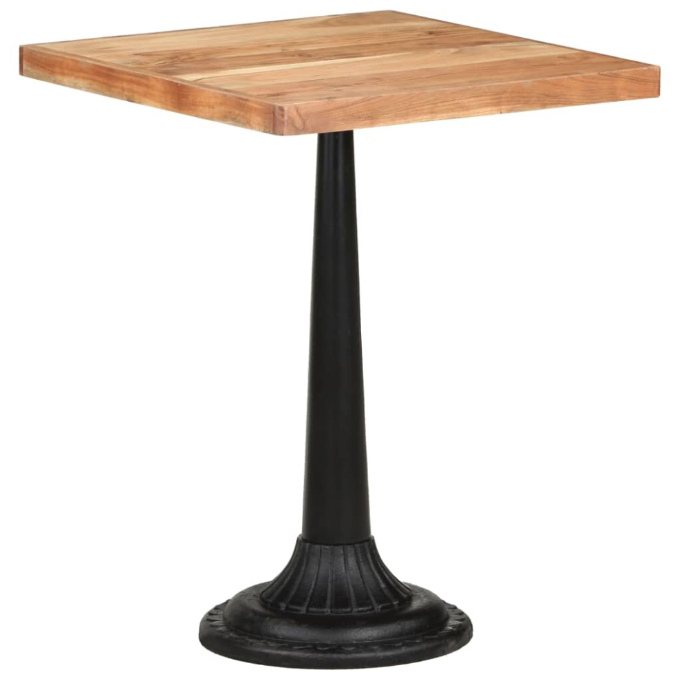 Vidaxl (Solid Acacia Wood, Square/Round Base) Solid Acacia Wood Bistro Table Kitchen Bar Counter Desk Multi Models