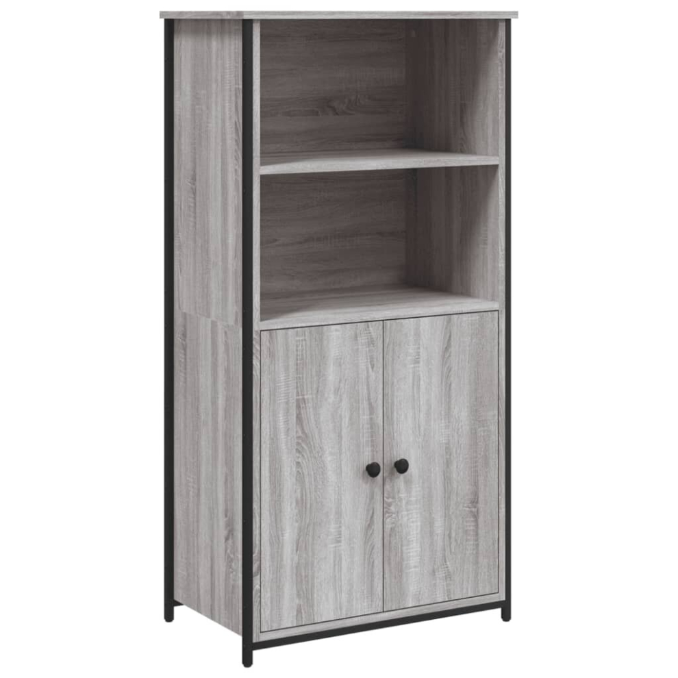 (grey sonoma, 62 x 36 x 121.5 cm) vidaXL Highboard Sideboard Storage Cabinet Home Side Cabinet Engineered Wood