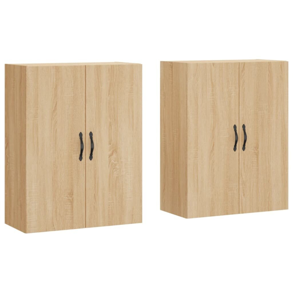 (sonoma oak) vidaXL Wall Mounted Cabinets Storage Cabinet Cupboard Display Cabinet 2 pcs