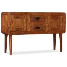 vidaXL Solid Wood Sideboard with Honey Finish 120x30x75 cm Wooden Highboard