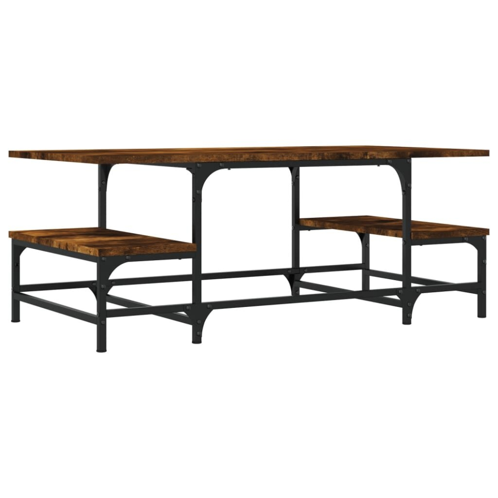 New Vidaxl (Smoked Oak) Coffee Table Living Room Tea Side Table Sofa Table Engineered Wood Brown