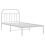 VidaXL vidaXL Metal Bed Frame Platform Bed Frame with Headboard White 100x190 cm 5