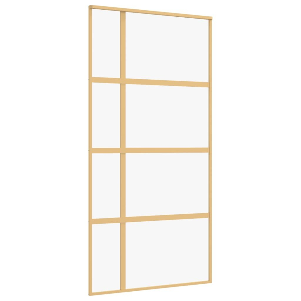 Vidaxl (Gold, 102.5 X 205 Cm/Transparent) Sliding Door Inner Glass Door Sliding Barn Door Aluminium And Esg Glass