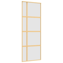 (gold, 76 x 205 cm/frosted) vidaXL Sliding Door Inner Glass Door Sliding Barn Door Aluminium and ESG Glass
