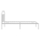 VidaXL vidaXL Metal Bed Frame Platform Bed Frame with Headboard White 100x190 cm 7