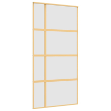 (gold, 102.5 x 205 cm/frosted) vidaXL Sliding Door Inner Glass Door Sliding Barn Door Aluminium and ESG Glass
