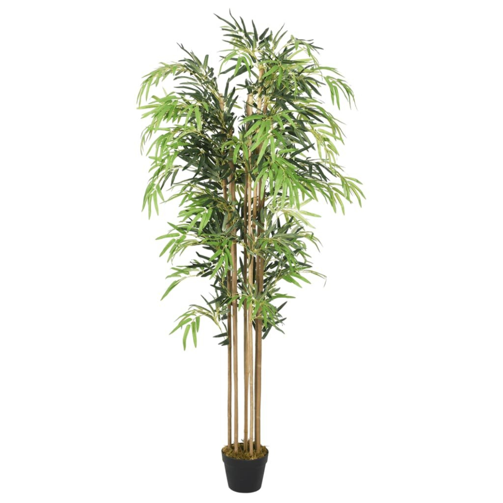 (round, 180 cm) vidaXL Artificial Bamboo Tree Fake Plant Artificial Plant 730 Leaves Green