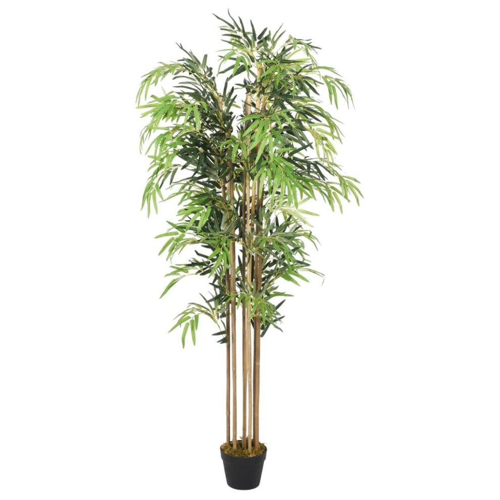 (round, 120 cm) vidaXL Artificial Bamboo Tree Fake Plant Artificial Plant 730 Leaves Green