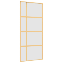 (gold, 90 x 205 cm/frosted) vidaXL Sliding Door Inner Glass Door Sliding Barn Door Aluminium and ESG Glass