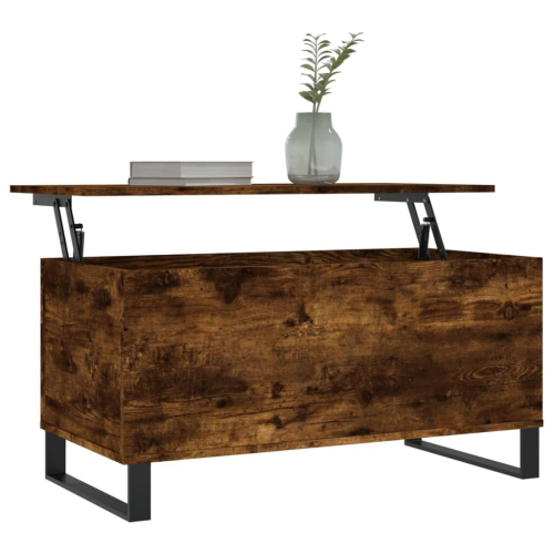 VidaXL (smoked oak) vidaXL Coffee Table Side Table End Accent Telephone Sofa Table Engineered Wood 2