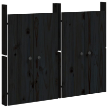 (black pine, 2 pcs) vidaXL Outdoor Kitchen Doors Cabinet Door Picnic BBQ Door Solid Wood Pine