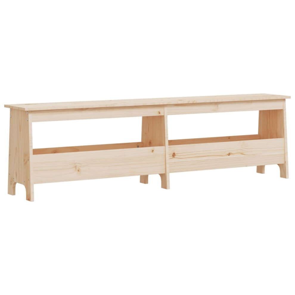 (natural, 160 x 28 x 45 cm) vidaXL Hall Bench Shoe Bench Entryway Wooden Storage Bench Solid Wood Pine