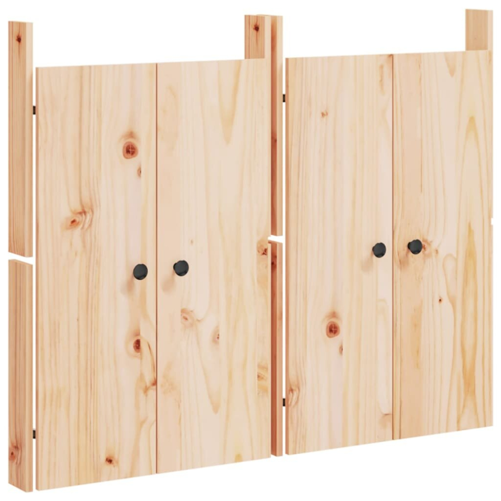 (natural pine, 2 pcs) vidaXL Outdoor Kitchen Doors Cabinet Door Picnic BBQ Door Solid Wood Pine