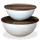 VidaXL vidaXL Solid Reclaimed Wood Coffee Table Set 2 Piece White Bowl Shape Stand 6
