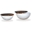 VidaXL vidaXL Solid Reclaimed Wood Coffee Table Set 2 Piece White Bowl Shape Stand 3