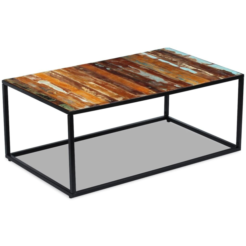 Vidaxl Coffee Table Desk Furniture Home Decor Solid Reclaimed Wood 100X60x40 Cm