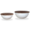 VidaXL vidaXL Solid Reclaimed Wood Coffee Table Set 2 Piece White Bowl Shape Stand 9