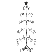 (150 cm) vidaXL Metal Christmas Tree Outdoor Artificial Xmas Tree for Decoration Black