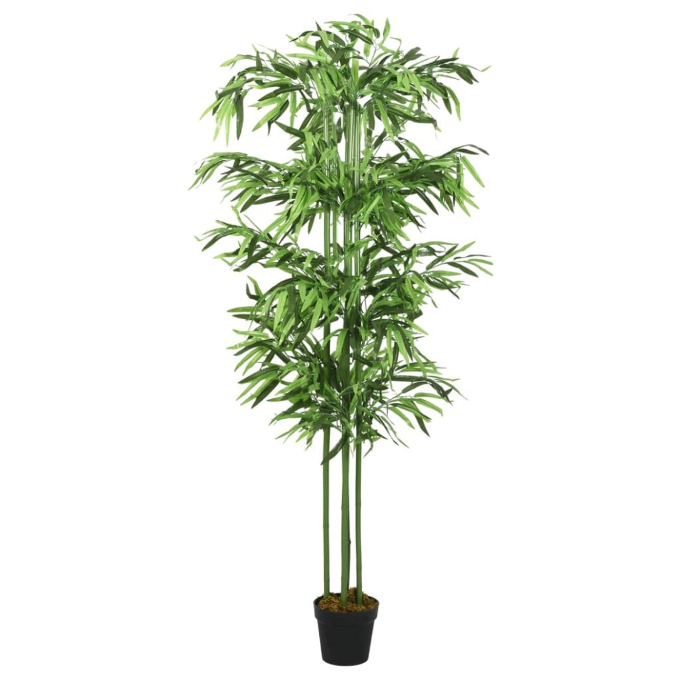 (round, 180 cm) vidaXL Artificial Bamboo Tree Fake Plant Artificial Plant 864 Leaves Green
