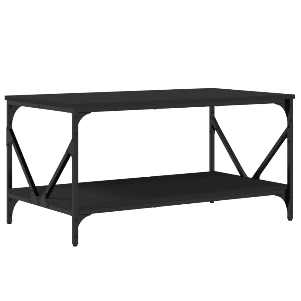 (black) vidaXL Coffee Table Living Room Tea Side Table Sofa Table Engineered Wood