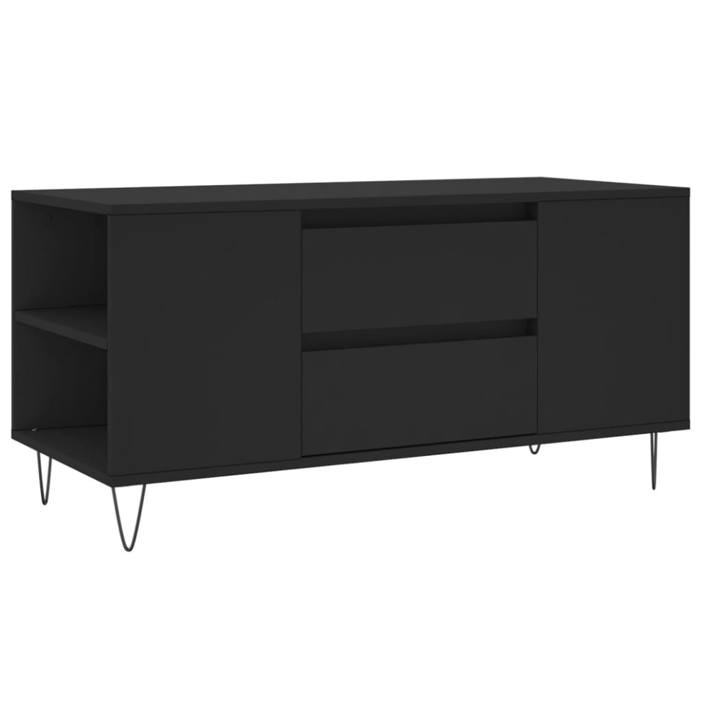 Vidaxl (Black) Coffee Table Side Table End Accent Telephone Sofa Table Engineered Wood