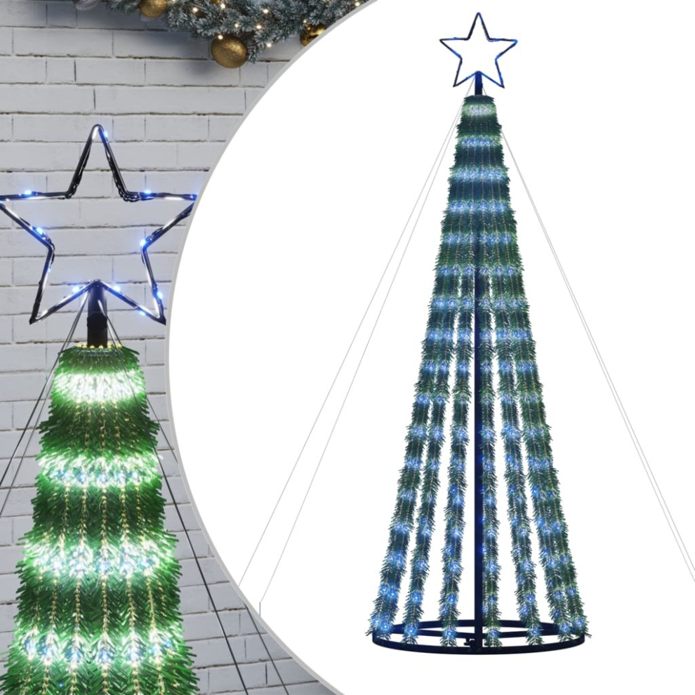 Vidaxl Blue/Light () Christmas Tree Christmas Decoration Fairy Cone 275 Leds