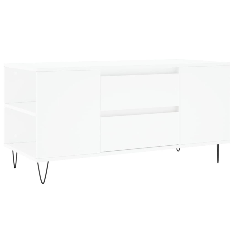 Vidaxl (White) Coffee Table Side Table End Accent Telephone Sofa Table Engineered Wood