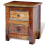 VidaXL Reclaimed Solid Wood Bedside Cabinet with 2 Drawers Vintage Rustic Antique 2