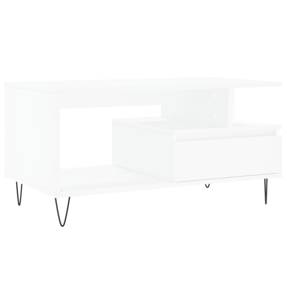 Vidaxl (White) Coffee Table Side Table End Accent Telephone Sofa Table Engineered Wood
