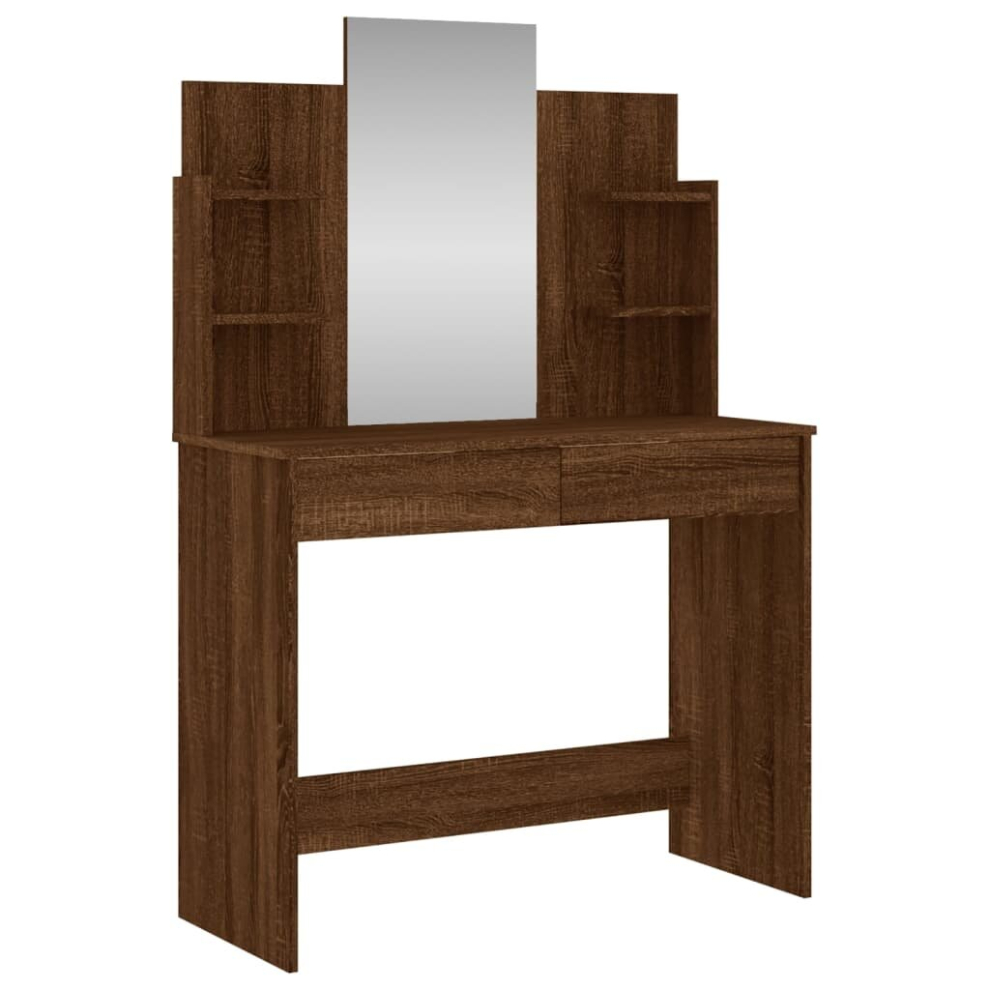 (brown oak) vidaXL Dressing Table with Mirror Dressing Room Cosmetic Table Vanity Table