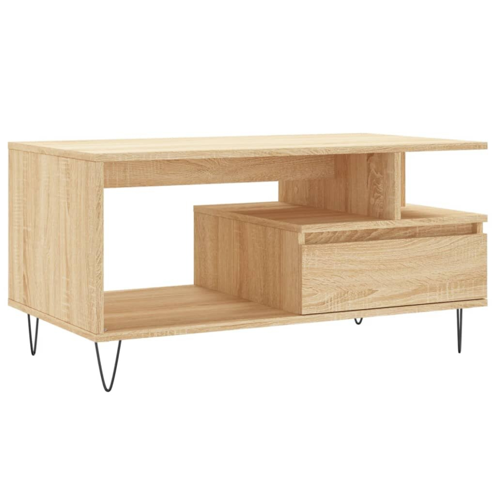 Vidaxl (Sonoma Oak) Coffee Table Side Table End Accent Telephone Sofa Table Engineered Wood