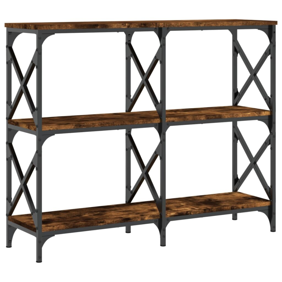 Vidaxl (Smoked Oak, 100 X 28 X 80.5 Cm) Console Table End Table Hallway Stand Side Sofa Table Engineered Wood