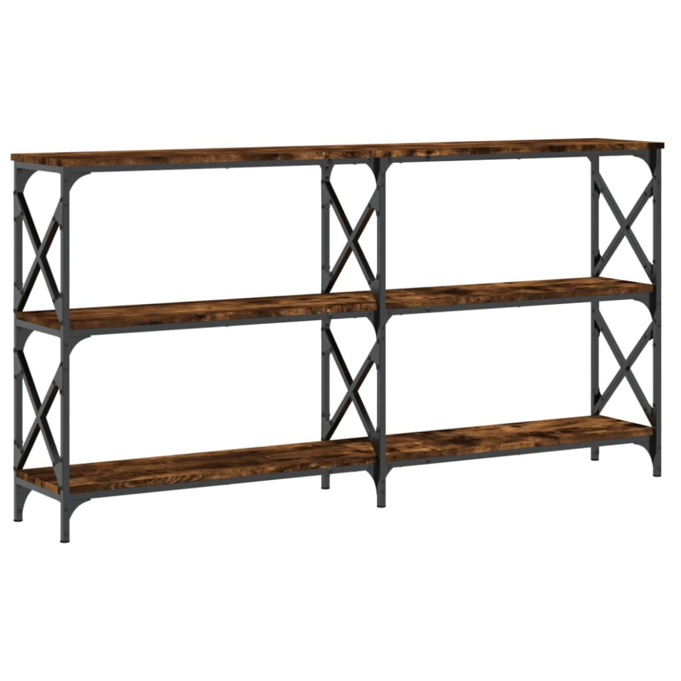 Vidaxl (Smoked Oak, 156 X 28 X 80.5 Cm) Console Table End Table Hallway Stand Side Sofa Table Engineered Wood
