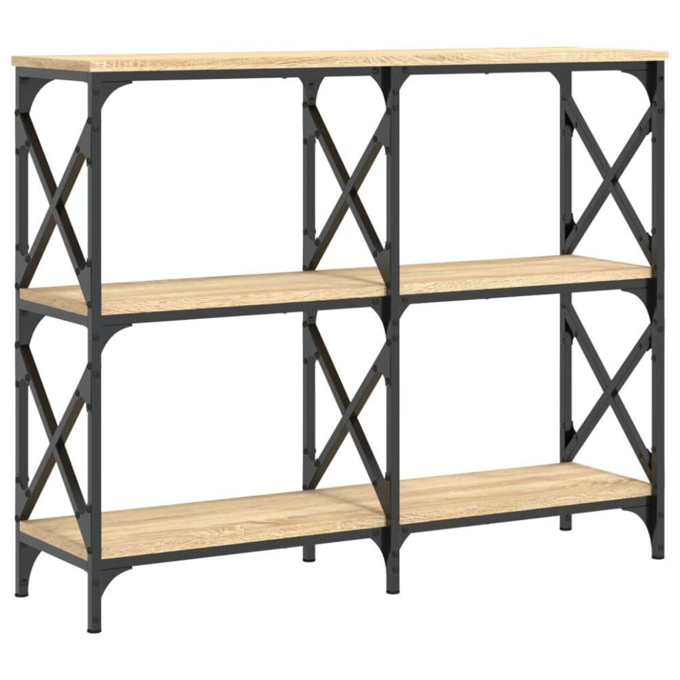 Vidaxl (Sonoma Oak, 100 X 28 X 80.5 Cm) Console Table End Table Hallway Stand Side Sofa Table Engineered Wood
