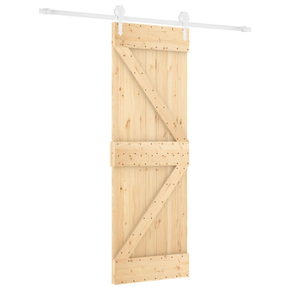 vidaXL Sliding Door with Hardware Set Interior Door Barn Door Solid Wood Pine