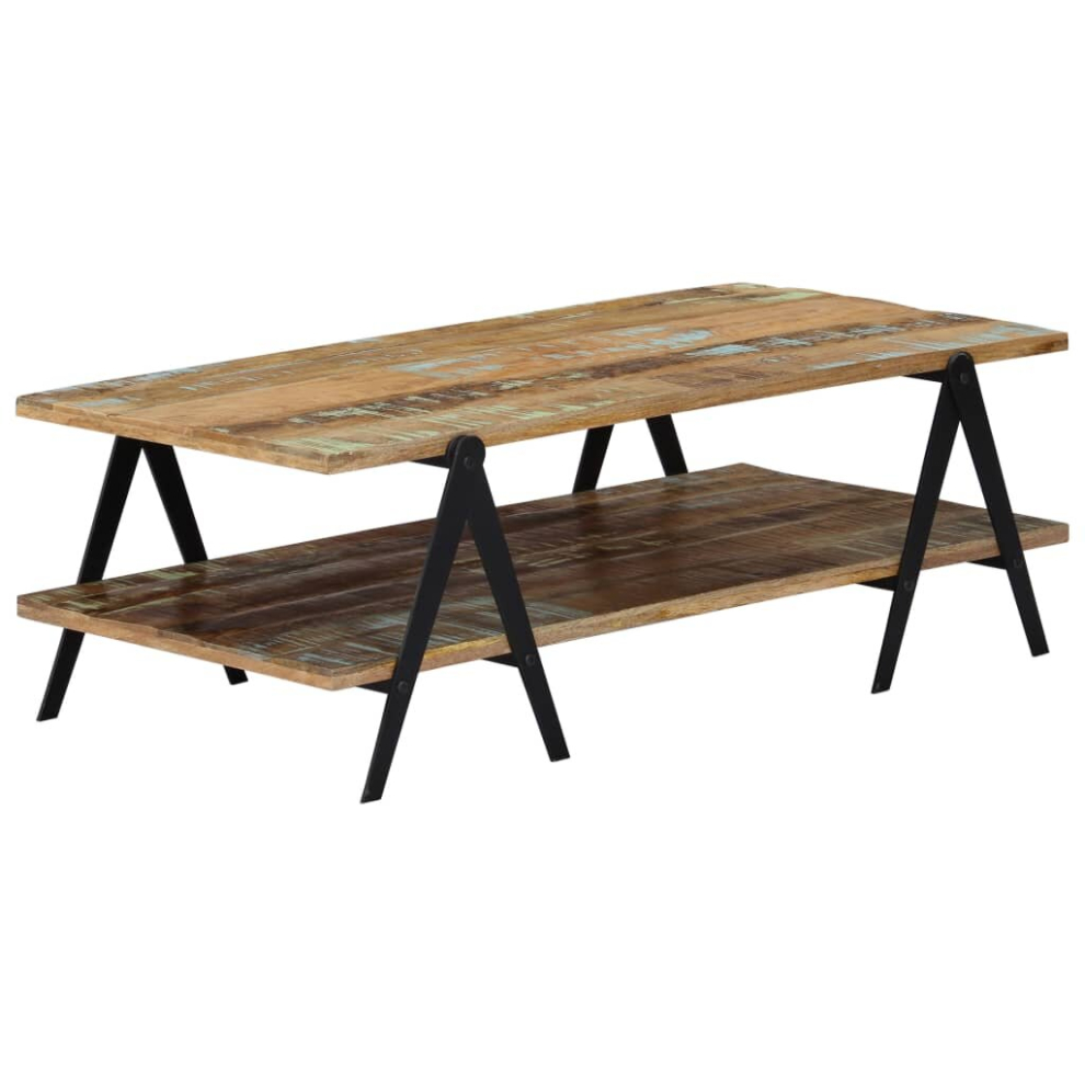 vidaXL Coffee Table Solid Reclaimed Wood 115x60x40cm Living Room Accent Table