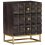 VidaXL vidaXL Solid Mango Wood Bed Cabinet Black Home Nightstand Bedside Cabinet 10