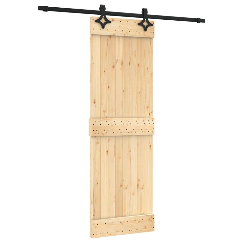 vidaXL Sliding Door with Hardware Set Interior Door Barn Door Solid Wood Pine