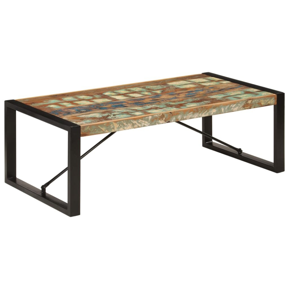 vidaXL Coffee Table 120cm Solid Reclaimed Wood Kitchen Office Dinner Furniture