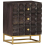 VidaXL vidaXL Solid Mango Wood Bed Cabinet Black Home Nightstand Bedside Cabinet 1