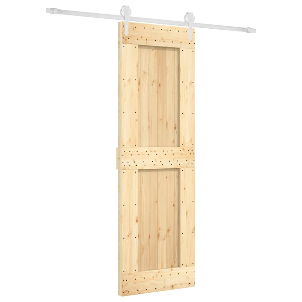 vidaXL Sliding Door with Hardware Set Interior Door Barn Door Solid Wood Pine