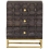 VidaXL vidaXL Solid Mango Wood Bed Cabinet Black Home Nightstand Bedside Cabinet 2
