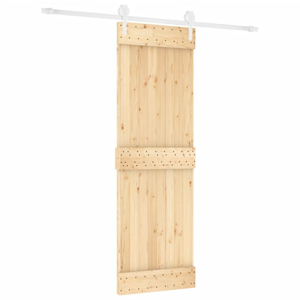 vidaXL Sliding Door with Hardware Set Interior Door Barn Door Solid Wood Pine