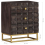 VidaXL vidaXL Solid Mango Wood Bed Cabinet Black Home Nightstand Bedside Cabinet 8
